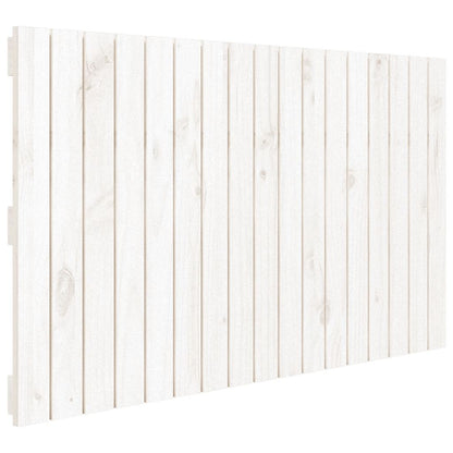 Testiera da Parete Bianca 108x3x60 cm in Legno Massello di Pino