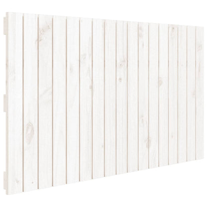 Testiera da Parete Bianca 108x3x60 cm in Legno Massello di Pino - homemem39