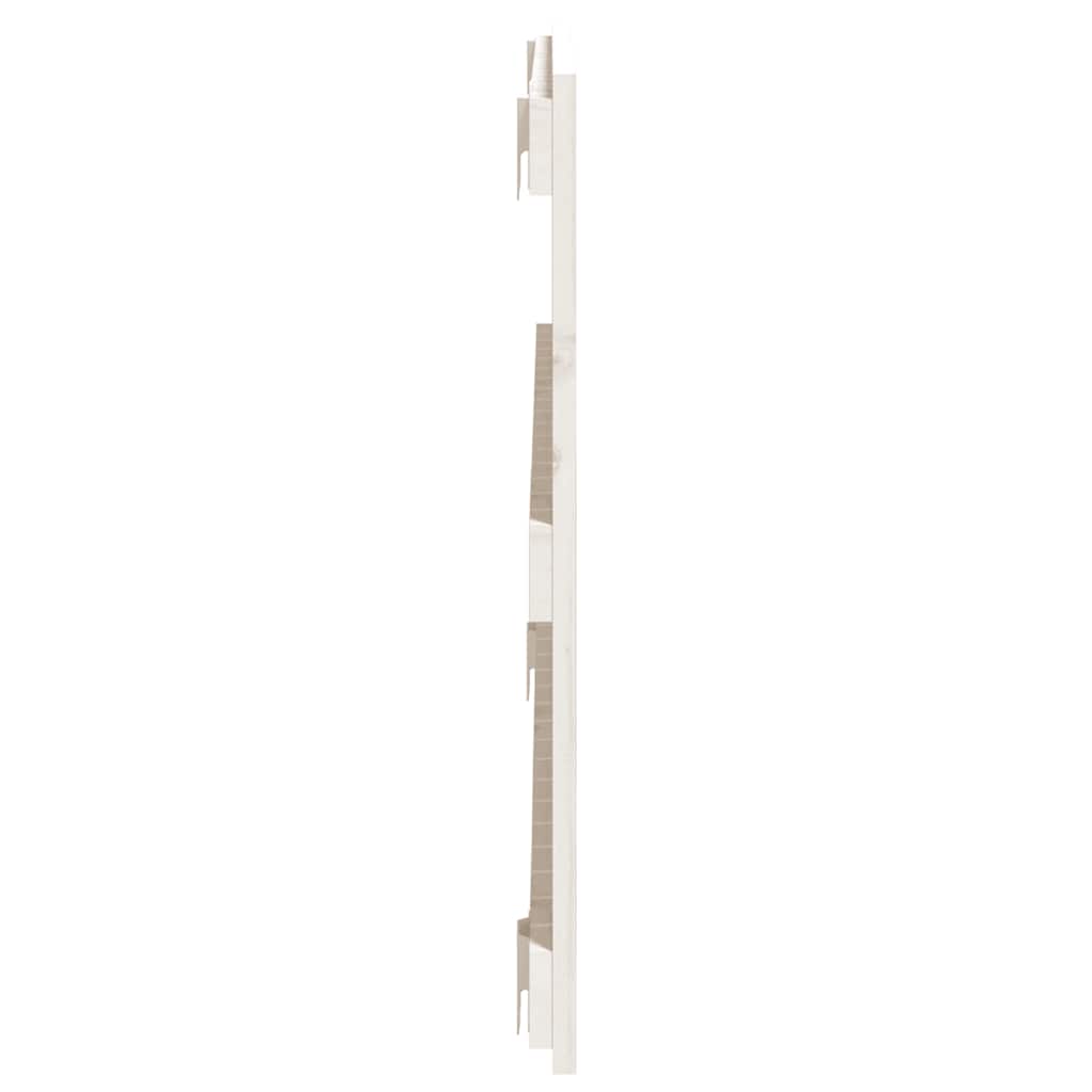 Testiera da Parete Bianca 108x3x60 cm in Legno Massello di Pino