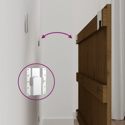 Testiera da Parete Ambra 95,5x3x60 cm in Legno Massello di Pino - homemem39