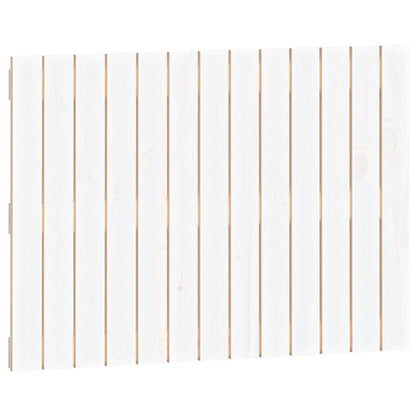 Testiera da Parete Bianca 82,5x3x60cm in Legno Massello di Pino | homemem39