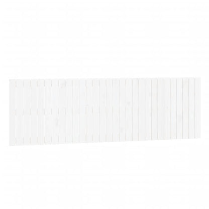 Testiera da Parete Bianca 185x3x60 cm in Legno Massello di Pino - homemem39