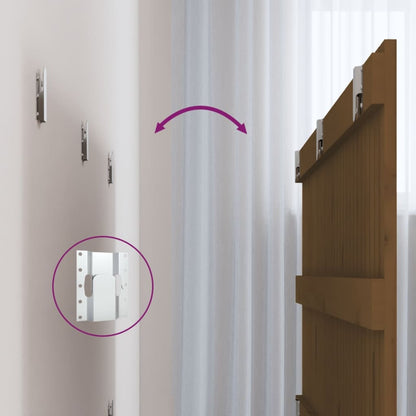 Testiera da Parete Ambra 185x3x60 cm in Legno Massello di Pino - homemem39