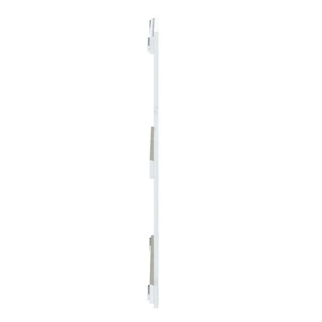 Testiera da Parete Bianca 108x3x90 cm in Legno Massello di Pino