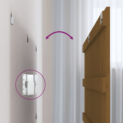 Testiera da Parete Ambra 204x3x90 cm in Legno Massello di Pino - homemem39