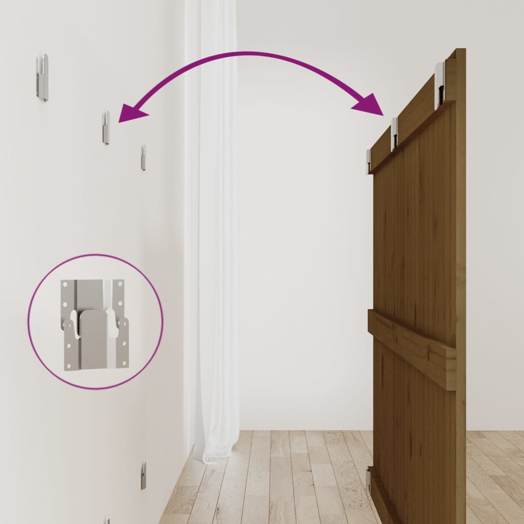 Testiera da Parete Ambra 147x3x90 cm in Legno Massello di Pino - homemem39