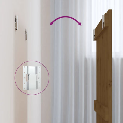 Testiera da Parete Ambra 82,5x3x90cm in Legno Massello di Pino - homemem39