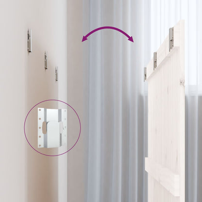 Testiera da Parete Bianca 166x3x90 cm in Legno Massello di Pino - homemem39