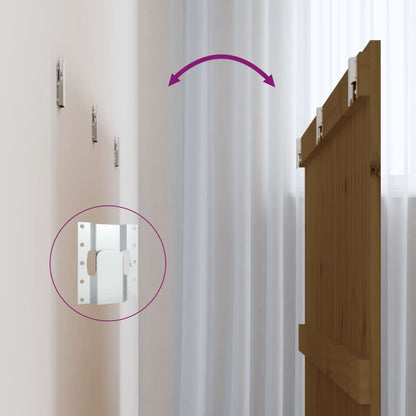 Testiera da Parete Ambra 166x3x90 cm in Legno Massello di Pino - homemem39