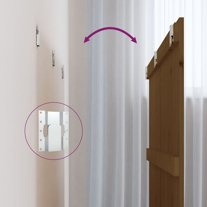 Testiera da Parete Ambra 185x3x90 cm in Legno Massello di Pino - homemem39