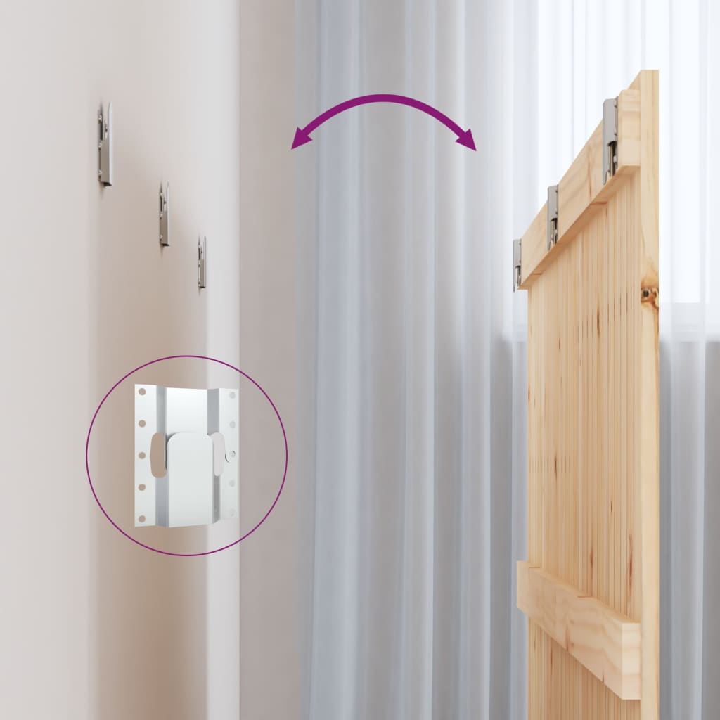 Testiera da Parete 140x3x90 cm in Legno Massello di Pino - homemem39