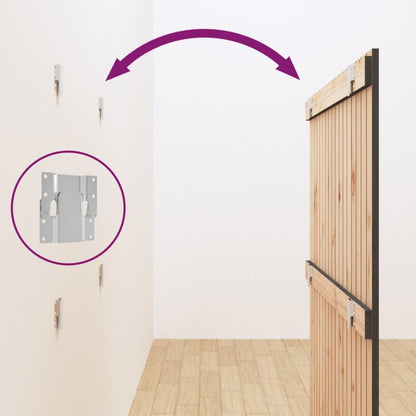 Testiera da Parete Grigia 108x3x110cm in Legno Massello di Pino - homemem39