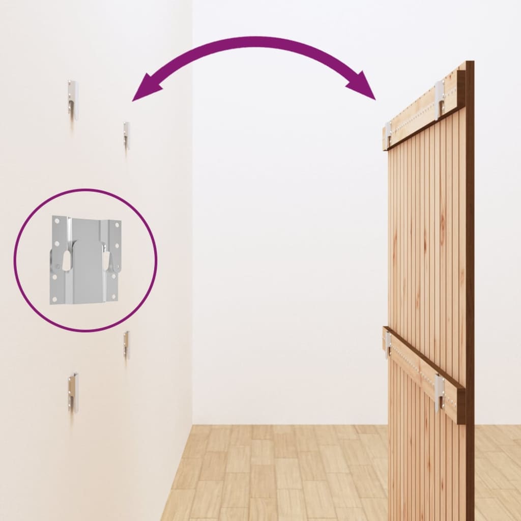 Testiera da Parete Ambra 108x3x110 cm in Legno Massello di Pino - homemem39