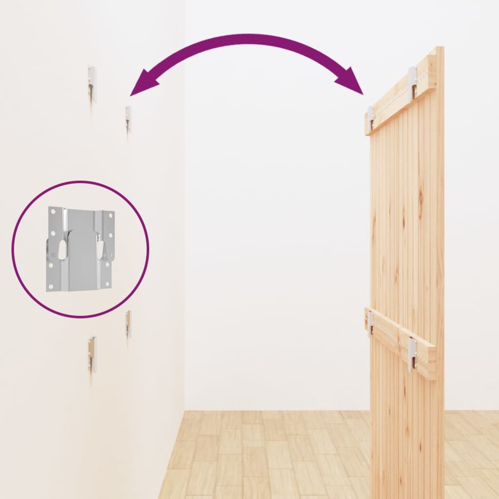 Testiera da Parete 95,5x3x110 cm in Legno Massello di Pino - homemem39