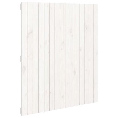 Testiera da Parete Bianca 95,5x3x110 cm Legno Massello di Pino - homemem39
