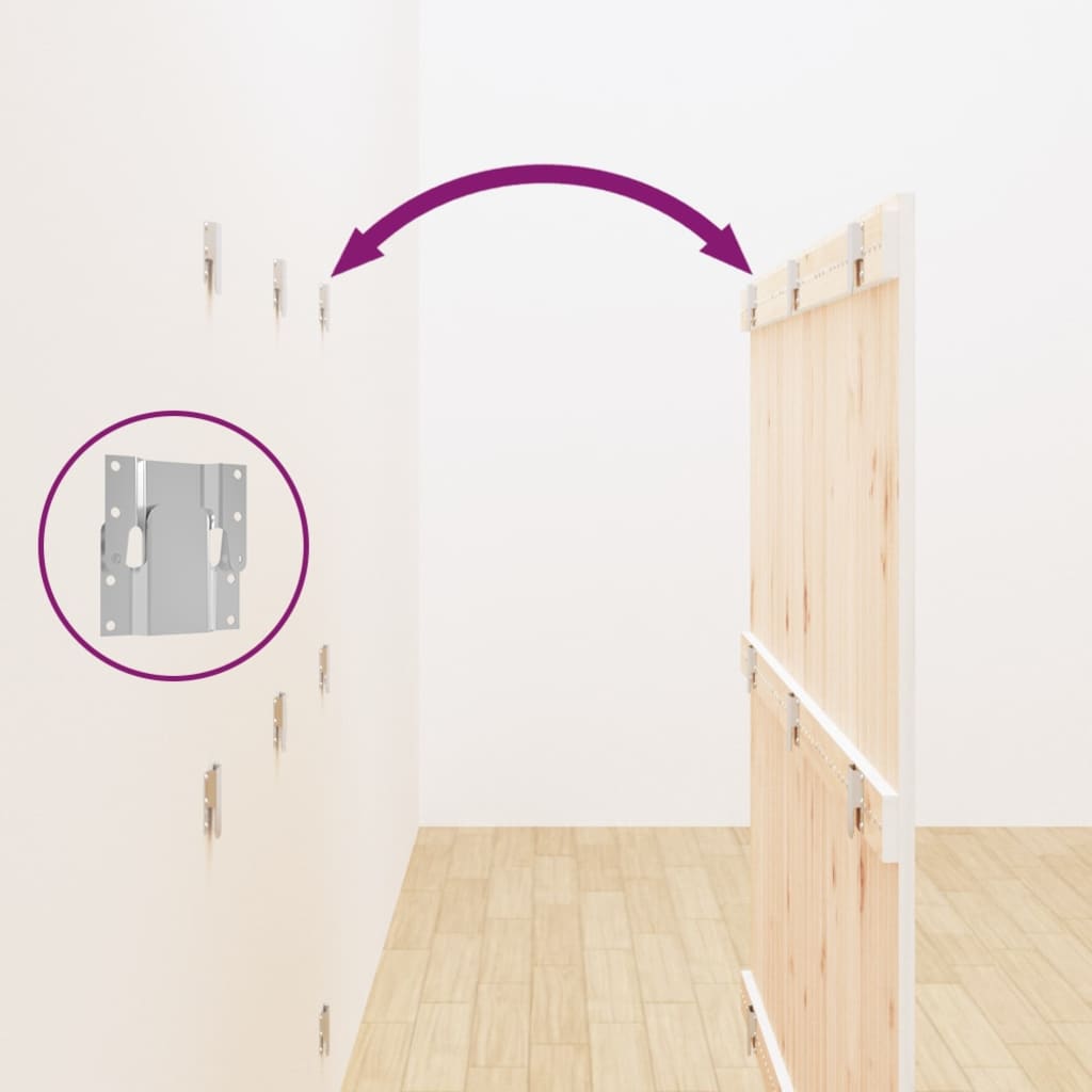 Testiera da Parete Bianca 146,5x3x110 cm Legno Massello di Pino - homemem39