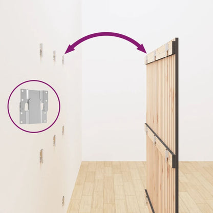 Testiera da Parete Grigia 146,5x3x110cm Legno Massello di Pino - homemem39