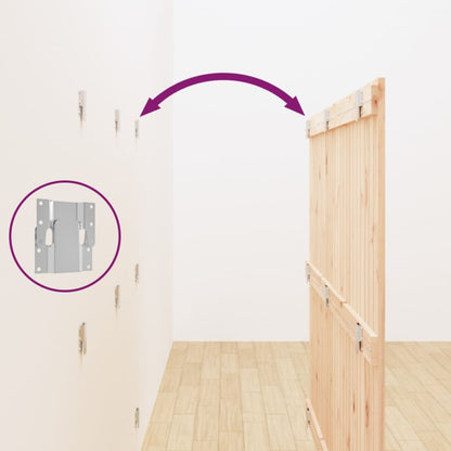 Testiera da Parete 159,5x3x110 cm in Legno Massello di Pino - homemem39