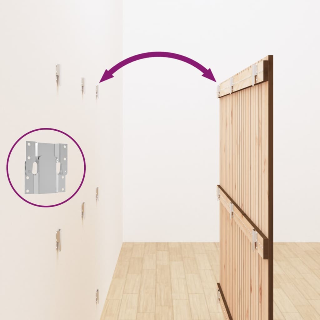 Testiera da Parete Ambra 159,5x3x110 cm Legno Massello di Pino - homemem39