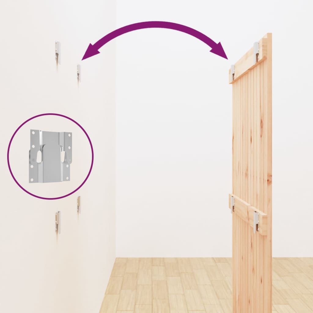 Testiera da Parete 82,5x3x110 cm in Legno Massello di Pino - homemem39