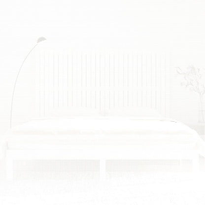 Testiera da Parete Bianca 185x3x110 cm Legno Massello di Pino