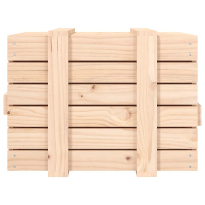 Contenitore Portaoggetti 58x40,5x42 cm Legno Massello di Pino