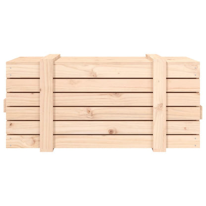 Contenitore Portaoggetti 91x40,5x42 cm Legno Massello di Pino - homemem39