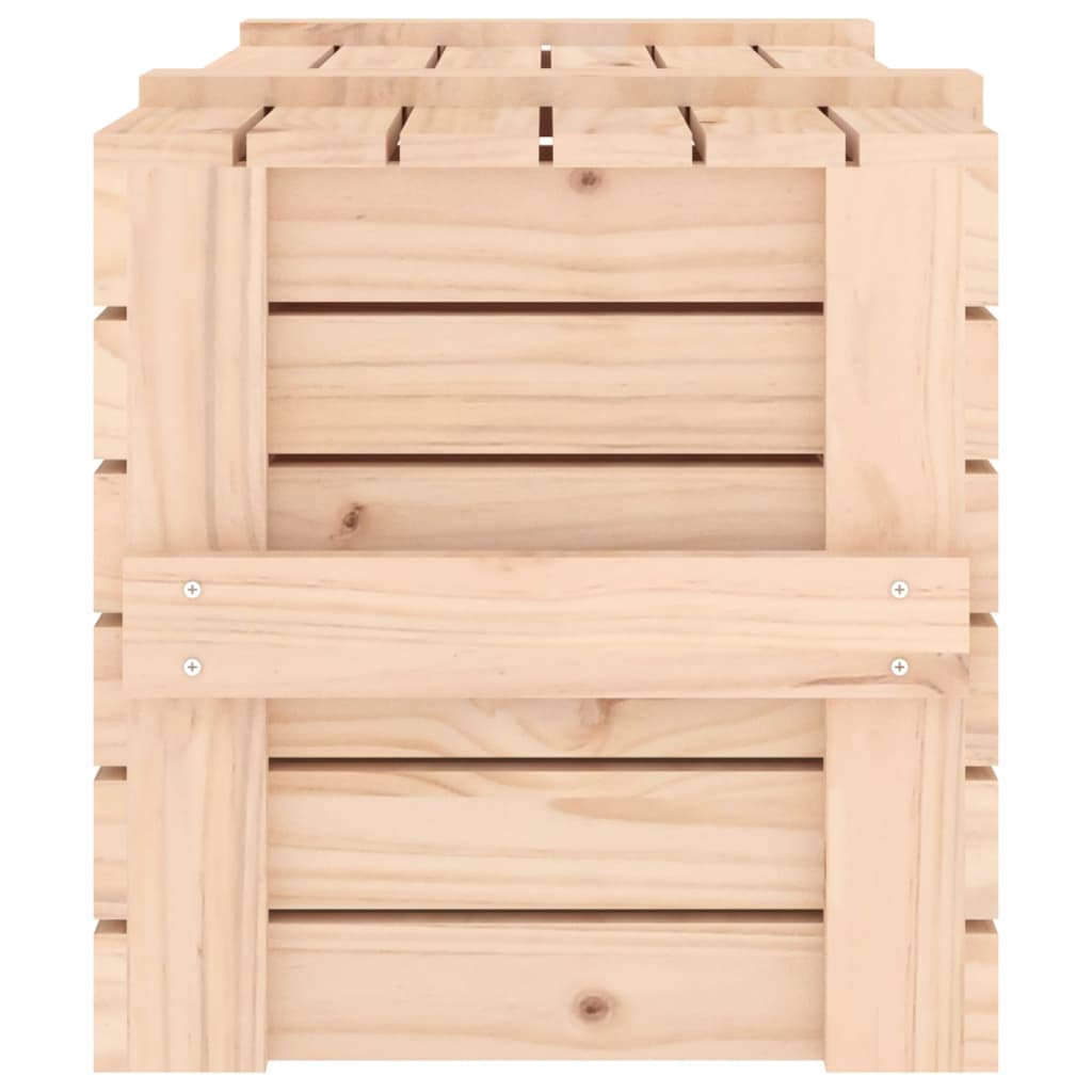 Contenitore Portaoggetti 91x40,5x42 cm Legno Massello di Pino - homemem39