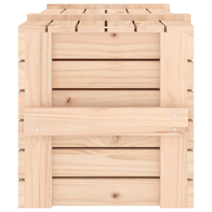 Contenitore Portaoggetti 91x40,5x42 cm Legno Massello di Pino - homemem39