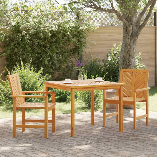Set da Pranzo per Giardino 3 pcs Marrone