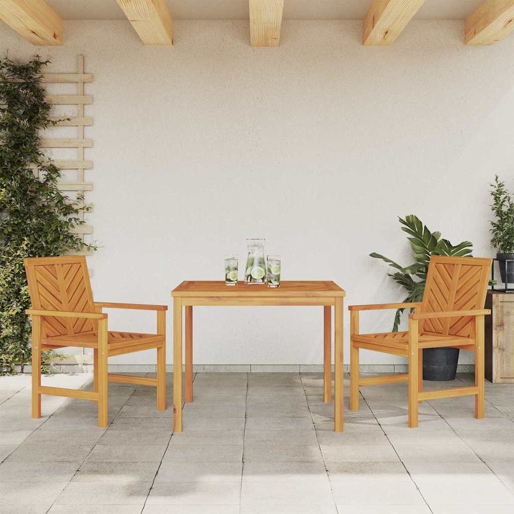Set da Pranzo per Giardino 3 pcs Marrone
