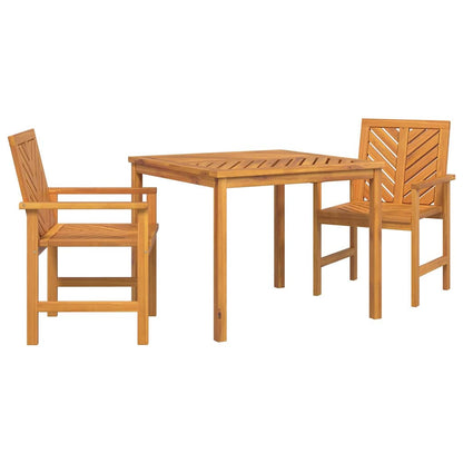 Set da Pranzo per Giardino 3 pcs Marrone