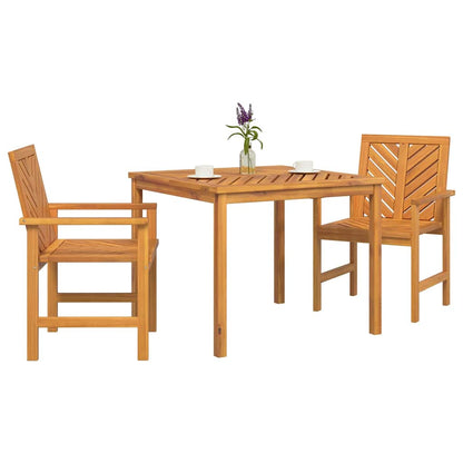 Set da Pranzo per Giardino 3 pcs Marrone