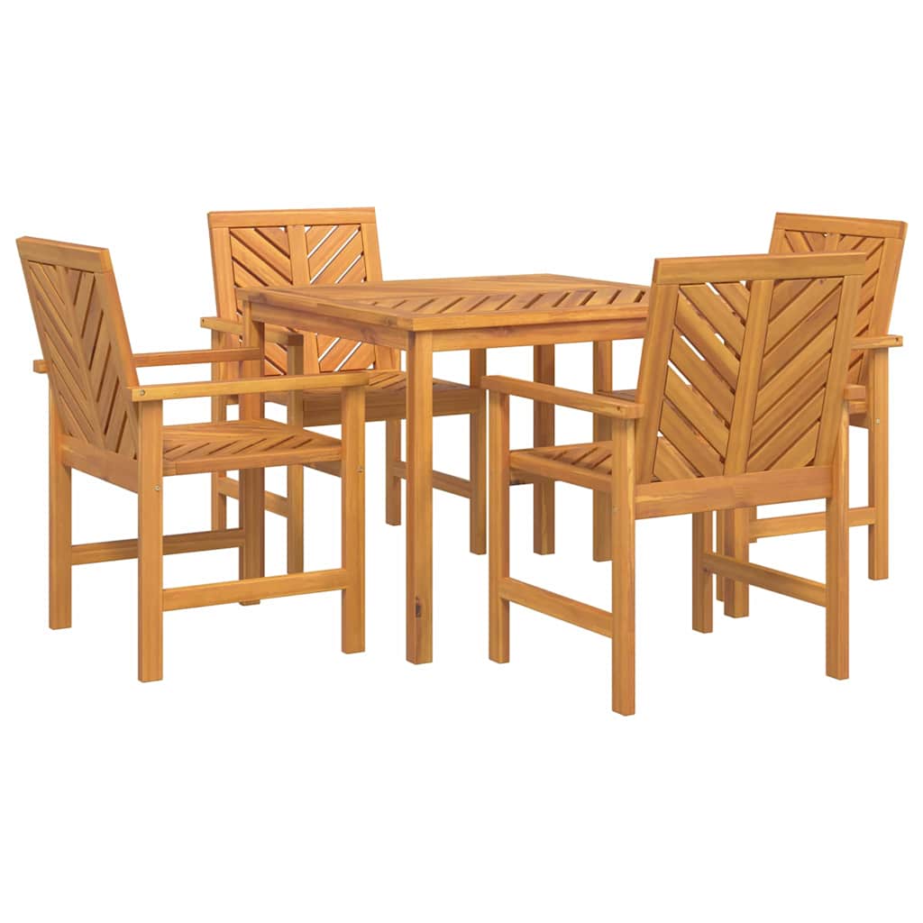 Set da Pranzo per Giardino 5 pcs Marrone