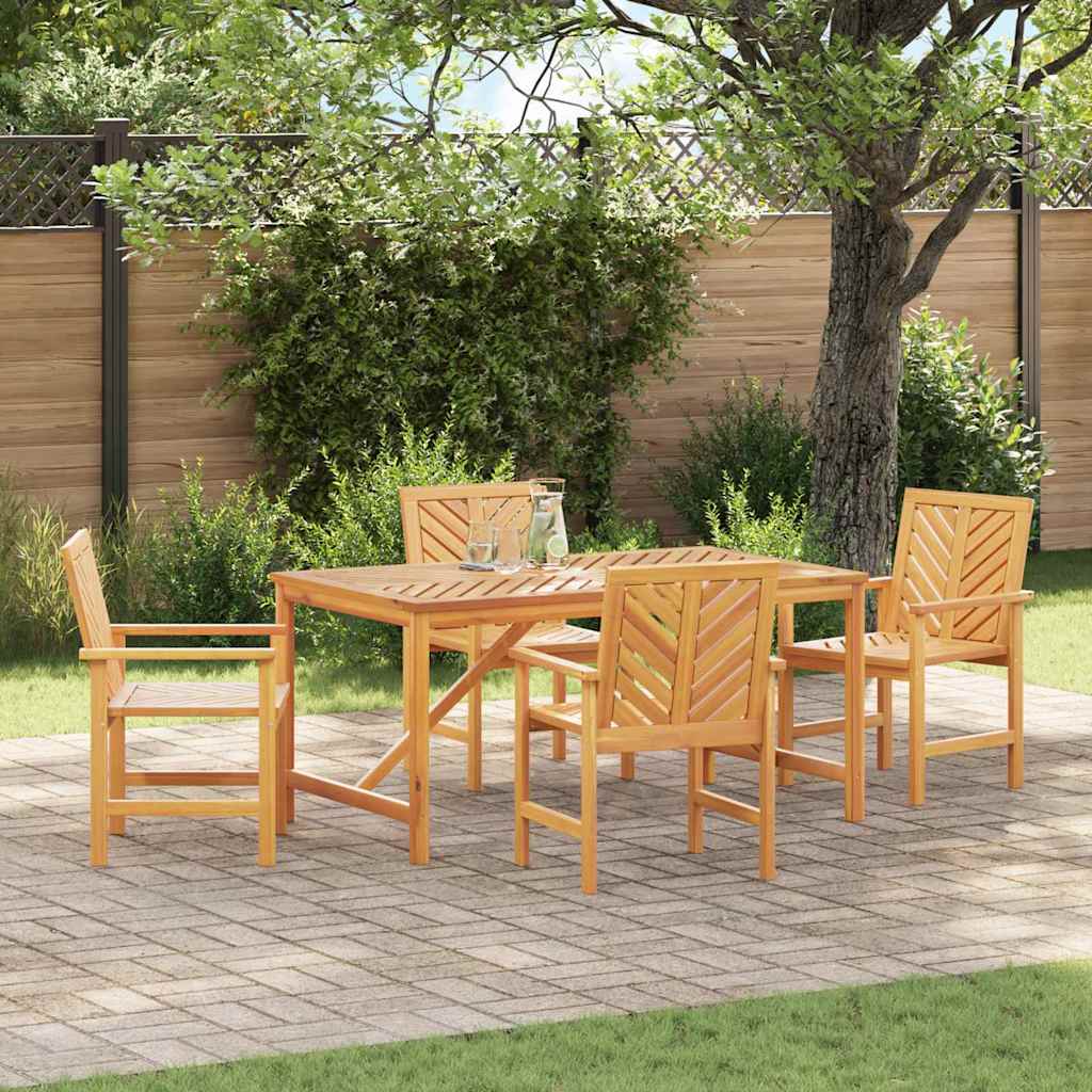 Set da Pranzo per Giardino 5 pcs Marrone