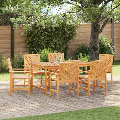 Set da Pranzo per Giardino 7 pcs Marrone