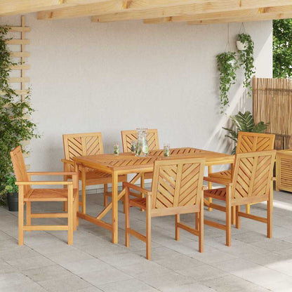 Set da Pranzo per Giardino 7 pcs Marrone