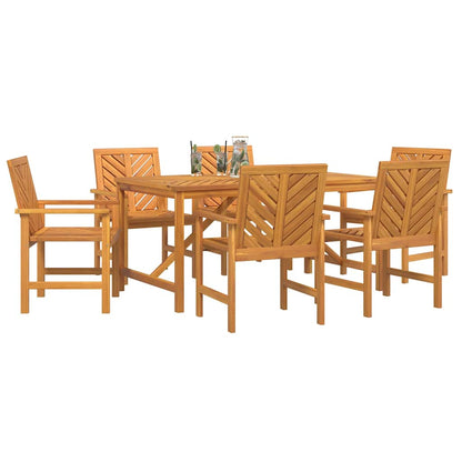 Set da Pranzo per Giardino 7 pcs Marrone