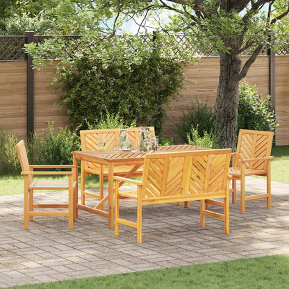 Set da Pranzo per Giardino 5 pz Marrone | homemem39