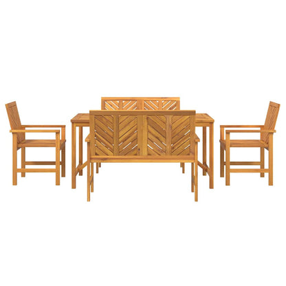 Set da Pranzo per Giardino 5 pz Marrone | homemem39