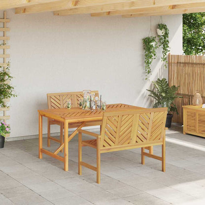 Set da Pranzo per Giardino 3 pz Marrone | homemem39