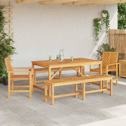 Set da Pranzo per Giardino 5 pcs Marrone