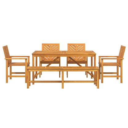 Set da Pranzo per Giardino 6 pcs Marrone