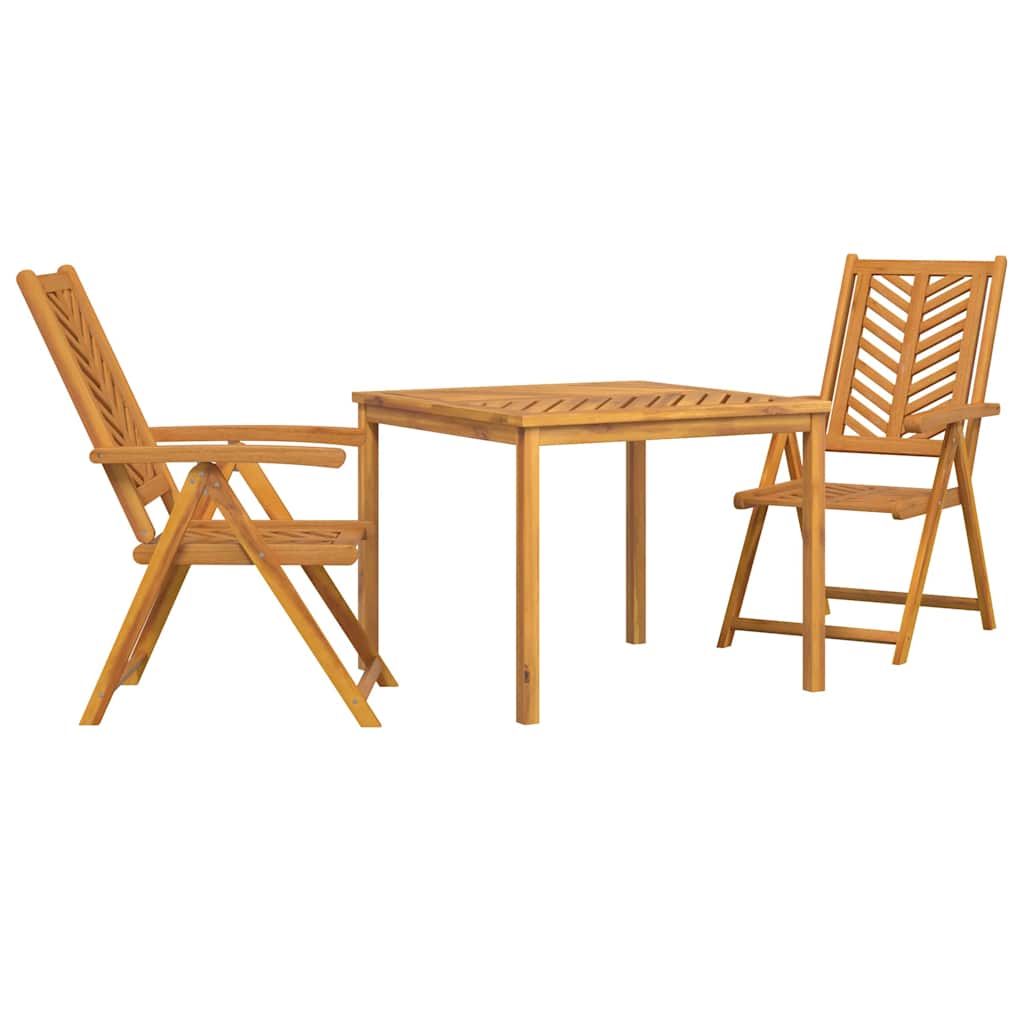 Set da Pranzo per Giardino 3 pcs Marrone