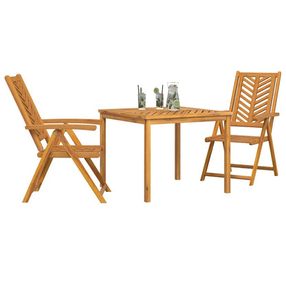 Set da Pranzo per Giardino 3 pcs Marrone