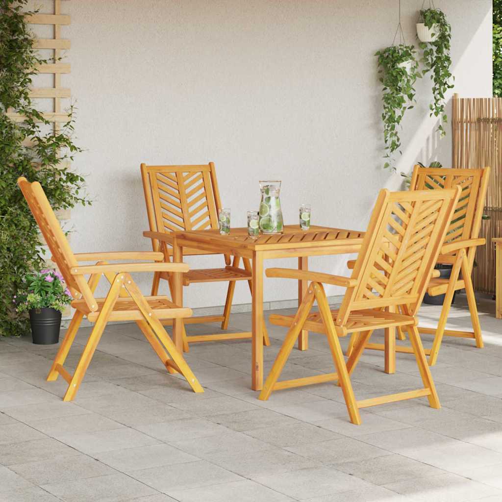 Set da Pranzo per Giardino 5 pz Marrone 90 x 90 x 74 cm