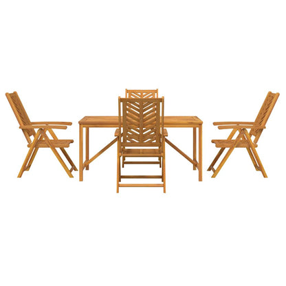 Set da Pranzo per Giardino 5 pz Marrone