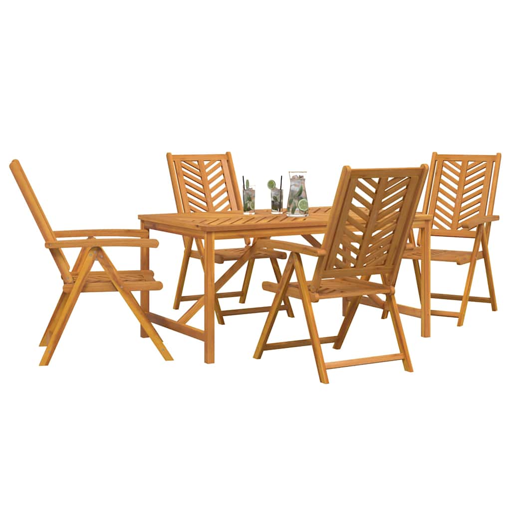 Set da Pranzo per Giardino 5 pcs Marrone | homemem39