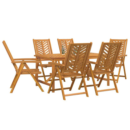 Set da Pranzo per Giardino 7 pz Marrone
