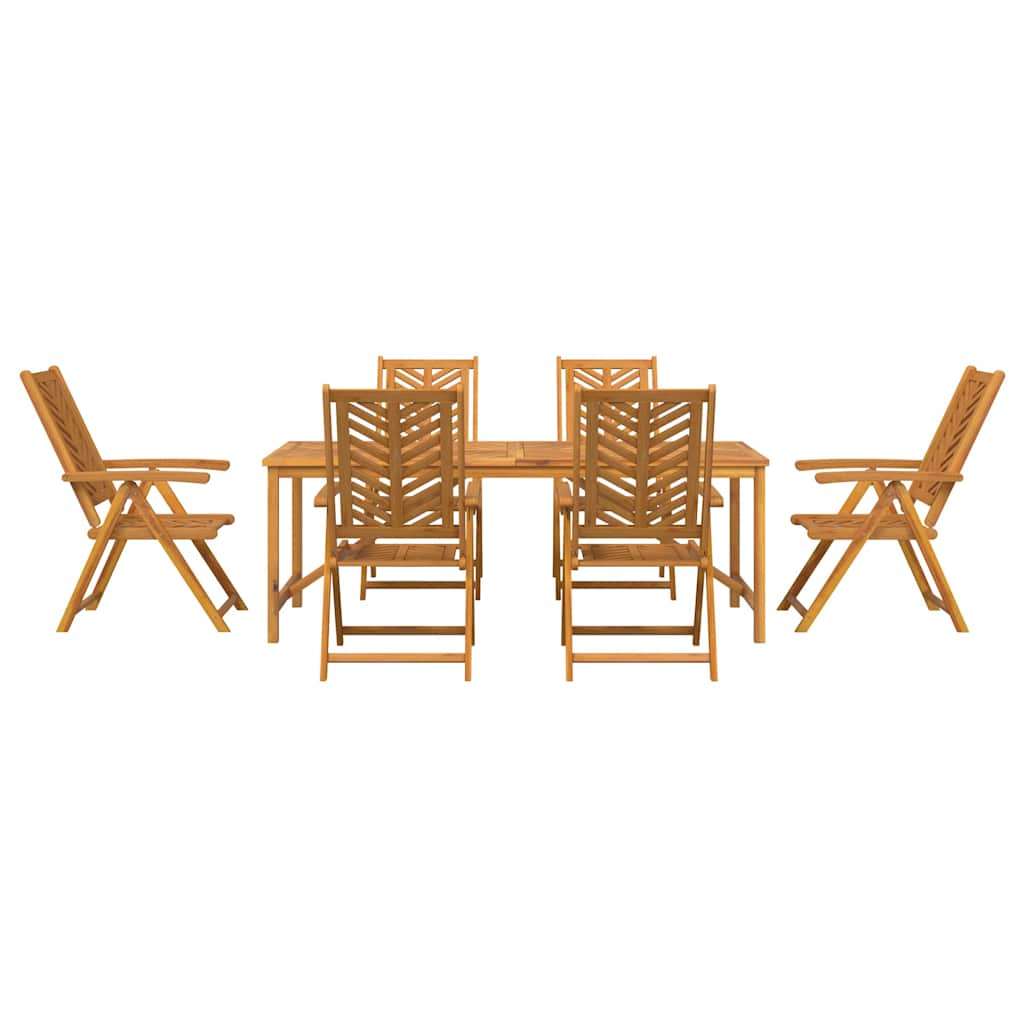 Set da Pranzo per Giardino 7 pcs Marrone | homemem39